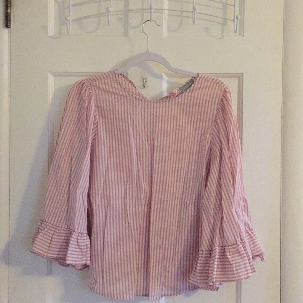 Pink Pinstripe Blouse